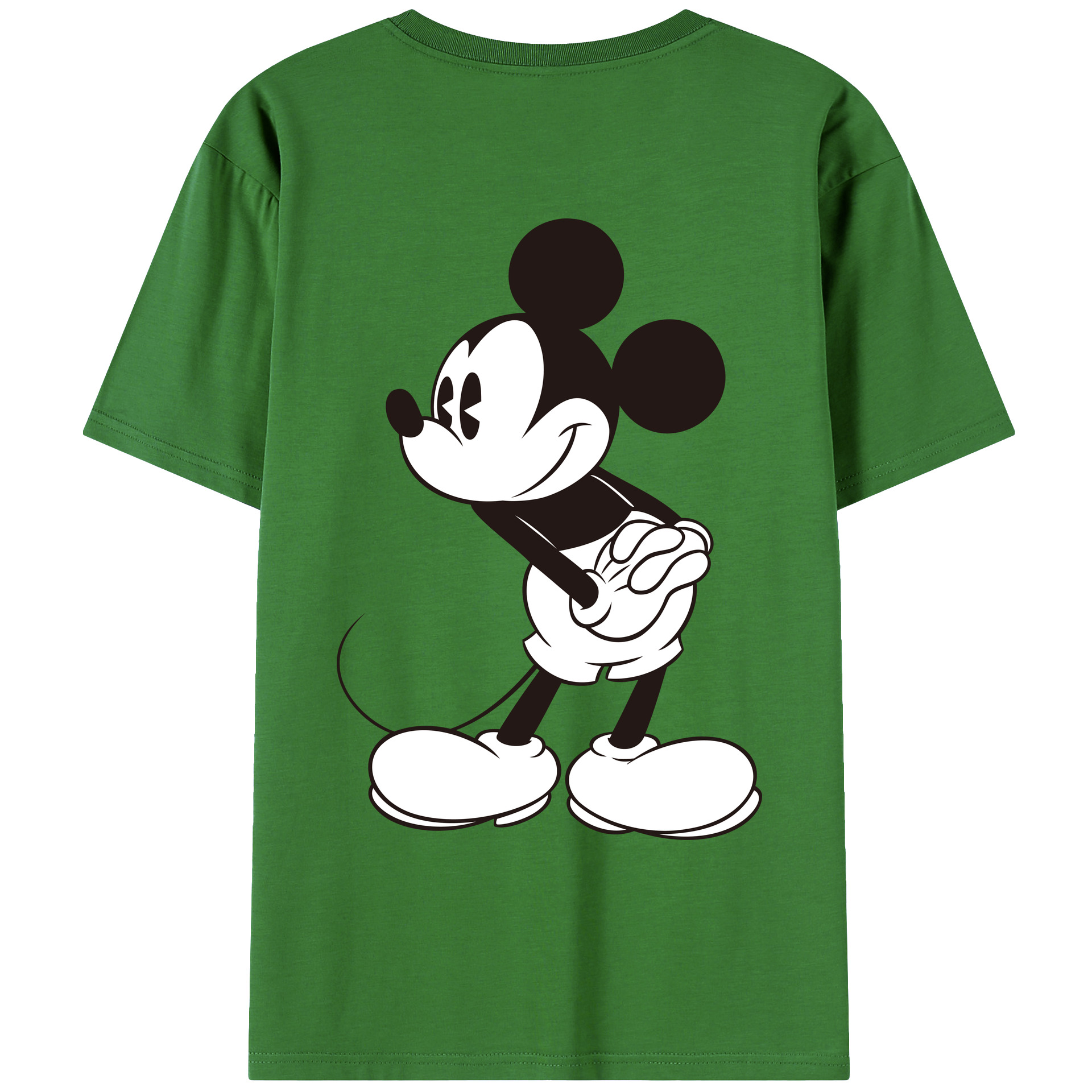 （画像用） ミッキーマウス Mickey Mouse レディース半袖Tシャツ(バックプリント)